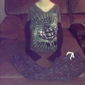 Bundle of rebel spirit top and poof bottoms
